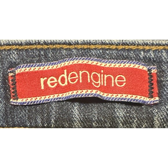 VTG Red Engine Skinny Boyfriend USA Womens Size 28 Distressed Denim Jeans - Picture 3 of 6